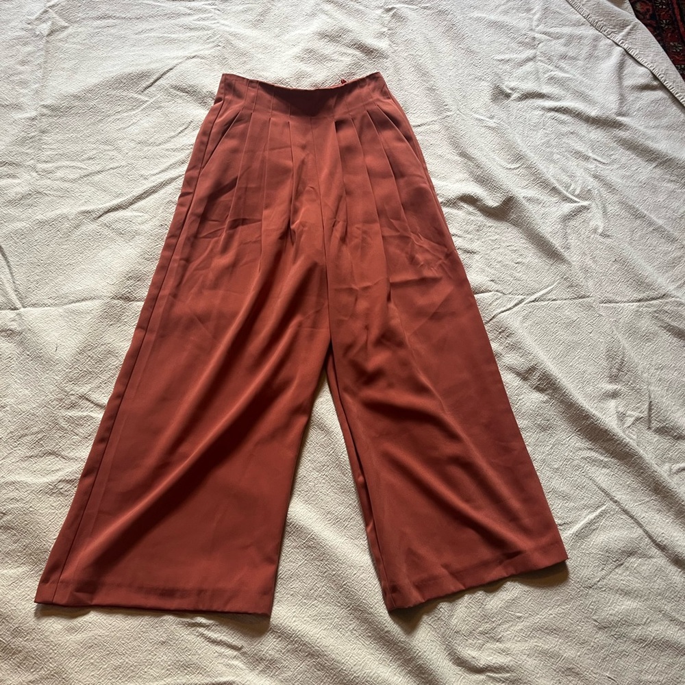 topshop rust womens dress pants